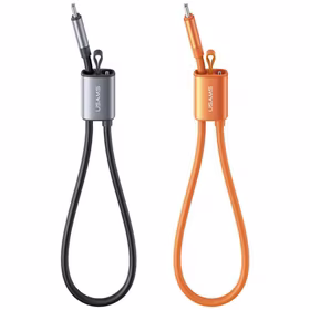 Laidas USAMS U97 60W USB-C į USB-C handstrap 30cm oranžinis