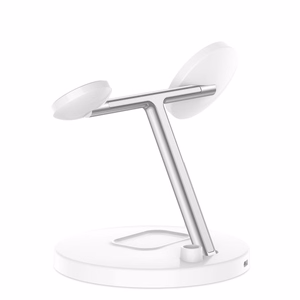 Tech-Protect QI15W-A35 3 viename indukcinis įkroviklis su MagSafe telefonui / AirPods / Apple Watch - baltas
