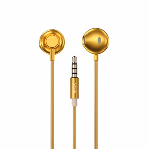 WEKOME YC05 Sakin Series laidinės į ausis įstatomos ausinės su 3,5 mm kištuku, aukso spalvos