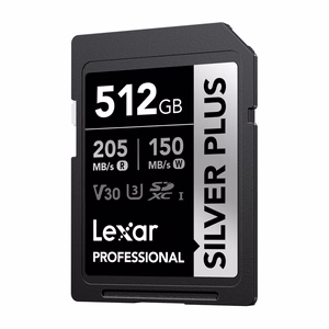 „Lexar Professional SILVER PLUS“ SDXC 512 GB atminties kortelė