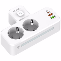 Beline maitinimo juosta su LED apšvietimu 2xUSB-A/USB-C/2xAC balta