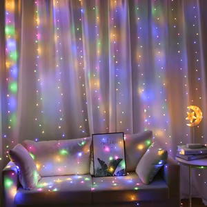 LED užuolaida (200 LED lempučių) 3Mx2M įvairiaspalvė