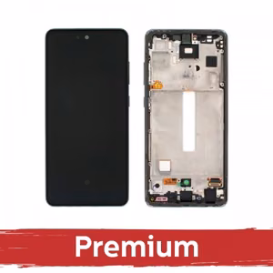 LCD ekranas skirtas Samsung A528 A52s (A526 A52 / A525 A52) su rėmeliu / Awesome Blue / OEM