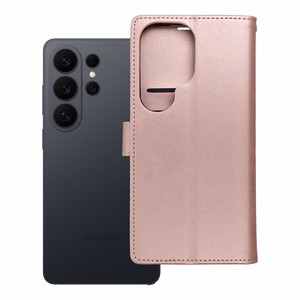 MEZZO knygos tipo dėklas telefonui SAMSUNG S26 Ultra su mandala, rožinio aukso spalvos