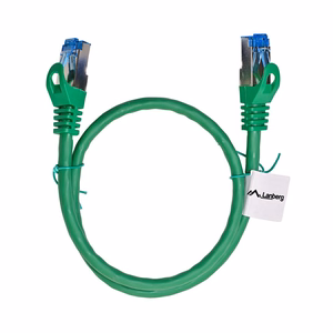 LANBERG PATCHCORD S/FTP CAT.6A 0.5M žalias LSZH