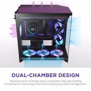 NZXT H9 Flow RGB+ „Midi Tower“ Juoda