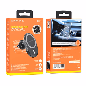"Borofone" automobilinis laikiklis BH71 su magnetu prie ventiliacijos angos, juodas