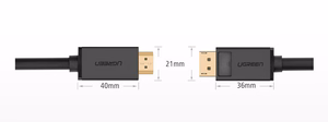 Ugreen vienkryptis DisplayPort į HDMI laidas 4K 30Hz 32 AWG 1.5m juodas (DP101 10239)