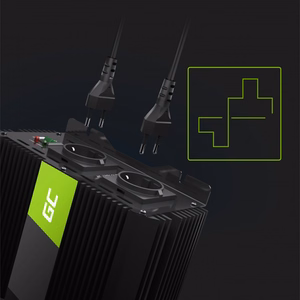 Green Cell PRO power inverter, 12 V DC to 230 V AC, 2000 W continuous / 4000 W surge, modified sine wave