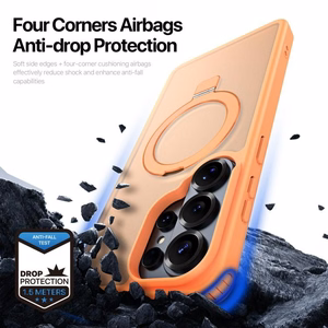 Dėklas Dux Ducis Yind Magnetic Stand Samsung S948 S26 Ultra oranžinis