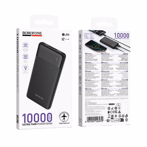 Borofone BJ88 Clever išorinė baterija 10000mAh 2xUSB juoda