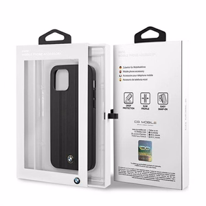 BMW Signature padangų žymės dėklas telefonui iPhone 12 mini - juodas