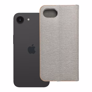 Флип-чехол для iPhone 16e (SE 4 2025) Luna Book Gold серебряный