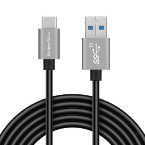 Kruger&Matz Basic USB–USB-C kabelis, 10 Gbps, 1 m