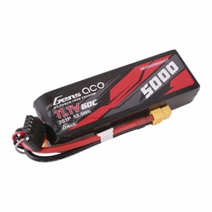 „Gens Ace“ G-Tech 5000 mAh, 11,1 V, 60C, 3S1P LiPo baterija su XT60 jungtimi