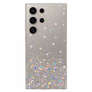 Briliantinis skaidrus dėklas telefonui Samsung Galaxy S24 Ultra skaidrus