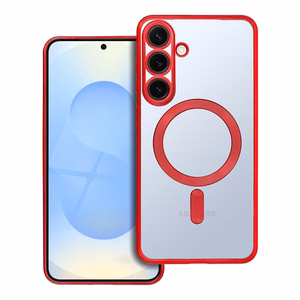 ELECTRO MAG COVER dėklas telefonui suderinamas su Magnetiniu MagSafe SAMSUNG S25 Plus raudona