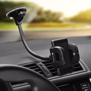 FORCELL F-GRIP Regular 27 cm automobilio laikiklis priekinio stiklo / prietaisų skydelio / oro angai juodas