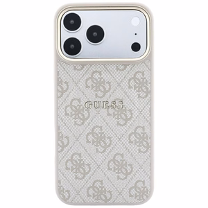 Guess Embossed 4G Classic MagSafe dėklas, skirtas iPhone 17 Pro Max / 18 Pro Max – spalva: rožinė