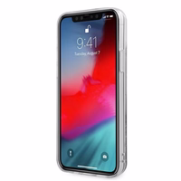 Guess GUHCP12LLG4GSI iPhone 12 Pro Max 6.7" sidabrinis/sidabrinis kietas dėklas 4G Didelis Skystas Blizgesys