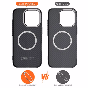 Tech-Protect Ion Carbon Magnetinis dėklas telefonui iPhone 16 Pro - juodas/pilkas