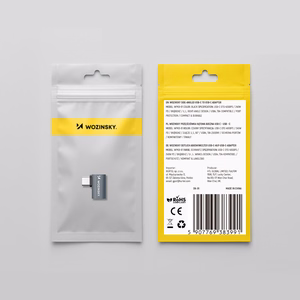 Wozinsky WPKB-01 USB-C - USB-C 40Gb/s 240W 8K OTG šoninis kampinis adapteris - pilkas