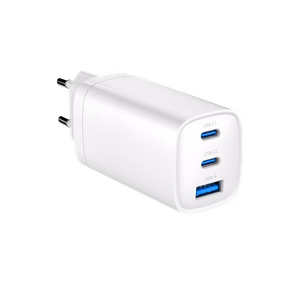 Gembird TA-UC-PDQC65-01-W 3 prievadų 65 W GaN USB PowerDelivery greitas įkroviklis, baltas