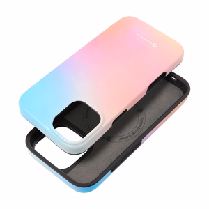 FORCELL F-PROTECT Mirage, karinio standarto išbandytas magnetinis dėklas telefonui IPHONE 16 PLUS, rausvai mėlynas