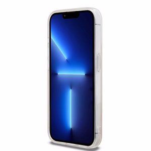 DKNY IML languotas mono raštas ir spausdintos juostelės Magnetinis dėklas iPhone 15 Pro Max - rožinė