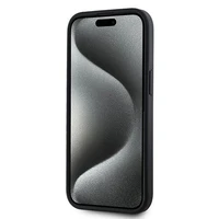 DKNY Odinis langeliais raštuotas magnetinis dėklas iPhone 15/14/13 - juodas