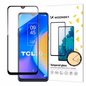 Wozinsky pilno klijavimo grūdintas stiklas grūdintas stiklas TCL 20 SE 9H pilnas ekranas su juodu rėmeliu