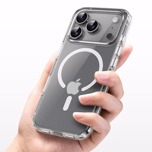 Rock Crystal Shield Serijos Magnetinis Dėklas Iphone 17 Pro Max permatomas