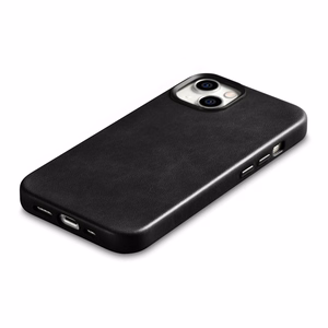 Чехол iCarer Oil Wax Premium Leather для iPhone 14 Plus магнитный кожаный с MagSafe чёрный