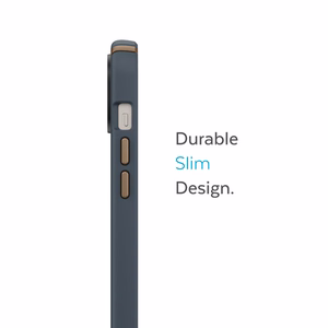 Speck Presidio2 Pro case for iPhone 15 Plus / 14 Plus, with Microban antimicrobial protection, Charcoal / Cool Bronze / Slate