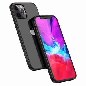 Crong Clear Cover dėklas, skirtas iPhone 12 Pro Max, juodas