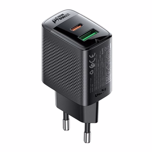 Įkroviklis Acefast A98 30W GaN USB-C/USB-A juodas
