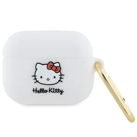 Hello Kitty Silikoninis 3D Kitty Head dėklas AirPods Pro - baltas