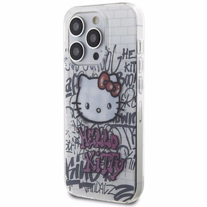 Hello Kitty IML Kitty On Bricks Graffiti dėklas telefonui iPhone 15 Pro - balta