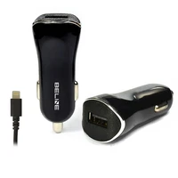 Beline automobilinis įkroviklis 1xUSB + lightning 1A iPhone 5/6/7/8/X juodas