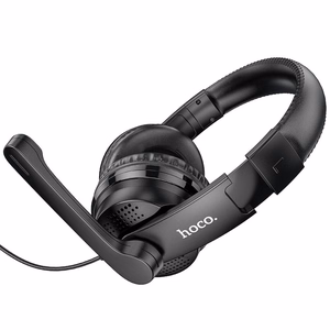 Проводные накладные наушники Jack 3,5 mm Hoco W103 черные
