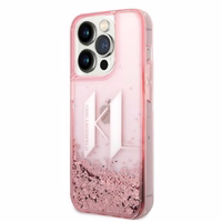 Karl Lagerfeld KLHCP14LLBKLCP iPhone 14 Pro 6.1 "rožinis / rožinis kietas dėklas Liquid Glitter Big KL