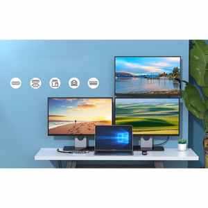 Choetech daugiafunkcis HUB su ekranu 12in1 USB-C į USB-C / USB-A / HDMI / VGA / AUX / SD / TF pilkas (HUB-M26)