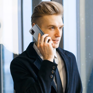 Dux Ducis Fino dėklas padengtas nailono medžiaga Samsung Galaxy A42 5G pilkas