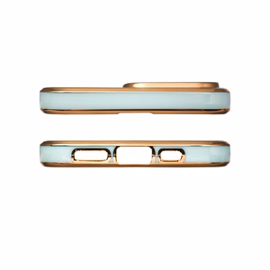Lighting Color dėklas telefonui Xiaomi Redmi Note 11 gelinė apsauga su auksiniu rėmeliu mėtų