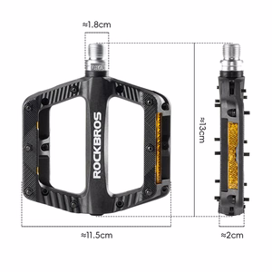 Rockbros BP2501 nailoniniai dviračio pedalai su atšvaitais – juodi