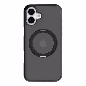 Torras Ostand Pro dėklas telefonui iPhone 16 Plus (Juodas)