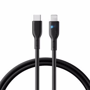 USB laidas Joyroom „A13“ juodas „Type-C / Lightning“ 120cm (iki 20W)