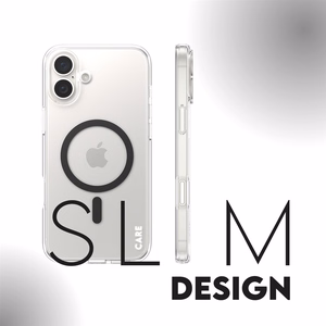 CARE by PanzerGlass Flagmano dėklas telefonui iPhone 16 Plus 6.7" juodas/juodas Magnetinis 1347