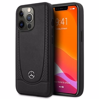Mercedes MEHCP15XARMBK iPhone 15 Pro Max 6.7" juodas kietas odinis dėklas telefonui Urban
