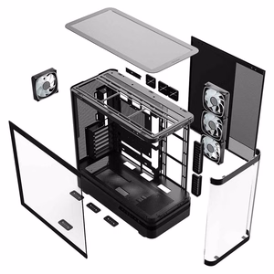 MODECOM kompiuterio korpusas Volcano AQ200 ARGB Midi Juoda